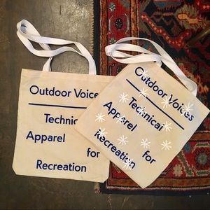 Lot of 2 Outdoor Voices Bags